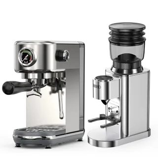 [EU Direct] HiBREW H10B Espresso Machine & G7 Coffee Grinder Combo with 20 Bar Pressure Adjustable Temperature 48 Grind