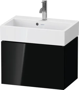 Duravit L-Cube Waschtischunterbau wandhängend Schwarz Hochglanz 584x391x394 mm - LC611904040 LC611904040