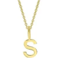 ONE ELEMENT Kettenanhänger Buchstabe S Buchstaben Anhänger aus 333 Gelbgold, Buchstabenanhänger – ein persönliches Geschenk mit Bedeutung