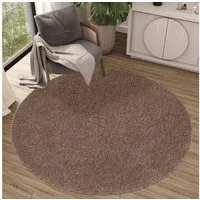 Tapiso Teppich NIZZA, rund, Höhe: 6 mm, Wohnzimmer, Schafzimmer, Einfarbig