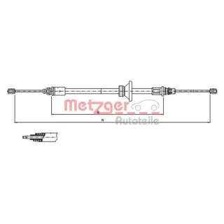 Metzger Handbremsseil vorne Nissan Opel Renault