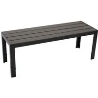 DEGAMO Gartenbank SORANO, 2-sitzer 120cm, Alu anthrazit + Kunstholz grau, wetterfest