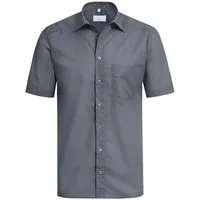 GREIFF Kurzarmhemd Greiff Corporate Hemd BASIC Herren OEKO TEX® Anthrazit