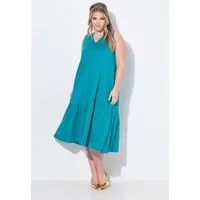 MIAMODA Jerseykleid Midikleid A-Linie Cupromix-Jersey Saumvolant