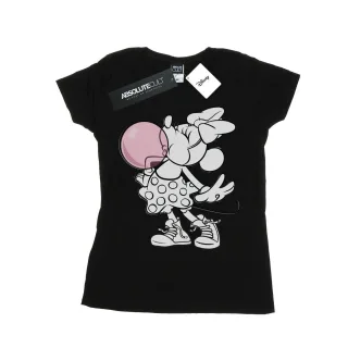 Disney - "Minnie Mouse Gum Bubble" T-Shirt für Damen (Schwarz)