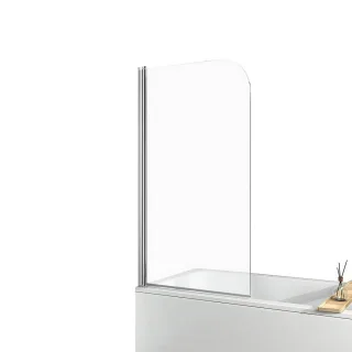 Emke Badewannenaufsatz, Transparent, Glas, Rechteckig, 80x140 cm, Badezimmer, Baden & Duschen, Badewannenaufsatz