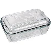 Luminarc Butterdose Butter-Dose Glas Butter-Glocke Butter-Schale, Glas, (1x Butterglocke), Butterbehälter mit Kuh Motiv Spülmaschinenfest
