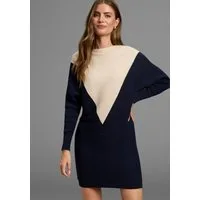 Laura Scott Strickkleid zweifarbig, aus weicher Baumwollmisch-Qualität