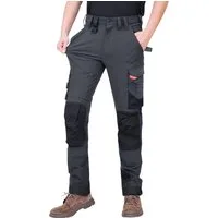 WORK IDEA Arbeitshose Herren Slim-Fit Arbeitshose, belastete Bereiche aus Cordura (1-tlg) strapazierfähige Eleganz für höchste Ansprüche