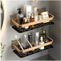 Athlix Duschregal 2 Stk. Duschablage Duschregal ohne Bohren Badezimmer Organizer