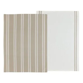 Geschirrtuch 2er Set saugstark Baumwolle beige 50x70cm | Södahl skandinavisches Design melierte Optik für eine moderne Küchenordnung im Haushalt.