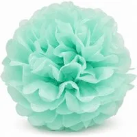 Creativery Pompon, Pompon 50cm XXL Papier 1 Stück Mint