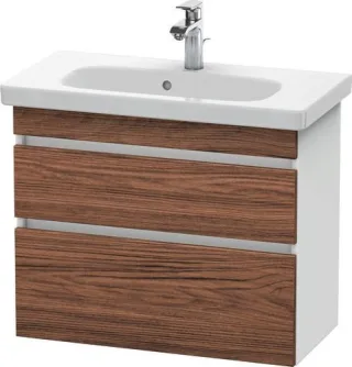 Duravit DuraStyle Waschtischunterbau wandhängend Nussbaum dunkel & Weiß Matt 730x368x610 mm - DS6499 DS649902118
