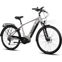 SAXXX E-Bike Trekkingrad QSD Touren-Pedelec 28 Zoll mit Komfortausstattung, 10 Gang SHIMANO Deore Schaltwerk, Kettenschaltung, Mittelmotor, 540 Wh, (mit entnehmbarem, Akku mit Akku-Schlüssel, mit Gepäckträger), 65–110 km Reichweite, 130 kg Gesamtgewi