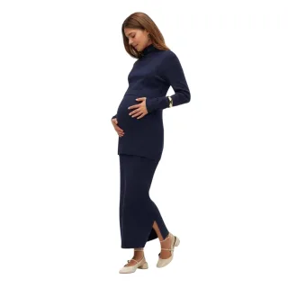 Mamalicious - Schlauchrock für Damen, gerippt (Marineblau)