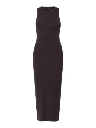 PIECES - PCMELVIA SL O-NECK ANKL KNIT DRESS BC - Gr. - S