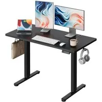 DEVAISE Schreibtisch Höhenverstellbarer Schreibtisch elektrisch 100×60 cm (Höhenverstellung 72–118 cm, Memory-Funktion für 3 Höhen, leise