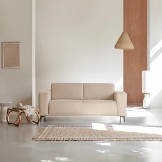 2,5-Sitzer-Sofa Lars mit ecrufarbenem Stoffbezug