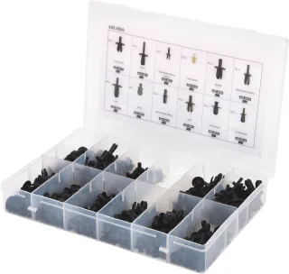 KS Tools Befestigungs-Clip-Satz - Eindrücknieten, 350-tlg - 420.0920