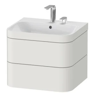 Duravit Happy D.2 Plus c-bonded Set wandhängend Nordic Weiß Seidenmatt 575x490x480 mm - HP4635E3939 HP4635E3939