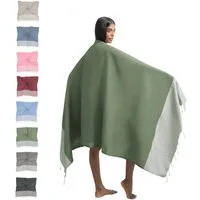 furora HOLIDAY Saunatuch Strandtuch Hamamtuch: groß 100x200 cm Saunatuch, Strandhandtuch dünn, Strandtuch Saunatuch aus 100% Baumwolle Strandtuch Set