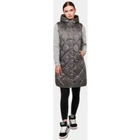 Travel 8 Daunenjacke Leichte Daunenweste für Damen mit Karosteppung in Silber