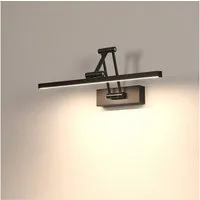 Riserva LED Spiegelleuchte LED Spiegelleuchte schwarz 40cm, 9W, 4500K, verstellbar Badleuchte