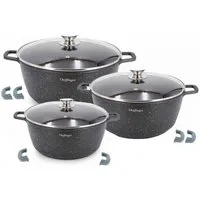 Cheffinger Kochtopf Kochtopfset 24-28-32CM - Topf Induktion - Alu Guss Pfanne, (6-tlg)