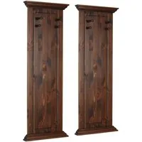 OTTO home Garderobenpaneel Rustic, Set aus 2 Paneelen, Landhausstil (2 St), aus massiver Kiefer, mit dekorativen Fräsungen