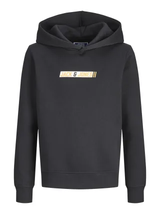 JACK&JONES - JJMUNK SWEAT HOOD JNR Black - Gr. - 176