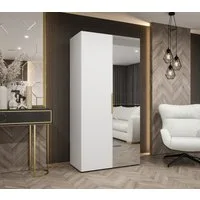 MOEBLO Drehtürenschrank SOLENA 2 (mit Spiegel – Moderner Kleiderschrank mit Soft-Close, Einlegeböden & Kleiderstange, verschiedene Breiten & Farben, Schrank Garderobe Schlafzimmer Drehtürenschrank) (BxHxT): 100/150/200/250/300x202x52 cm