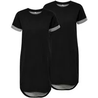JDY Jerseykleid (Set) T-Shirt_Kleid für einen eleganten oder lässigen Look im 2er Sparpack