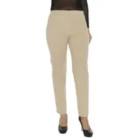 SYS Schlupfchinohose Stoffhose Damen Chinohose Slim Fit Lange Schlupfhose Chino Hose Mode 1 stretch Material und Dehnbund, Taschen-Look