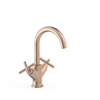 Tres 2 Griff Waschtischarmatur Mit Griff G3/8" flexible Anschlussschläuche, 28310301OPM 28310301OPM