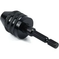 Trade-Shop Mini Bohrer Bit Bohrfutter für Akkuschrauber mit Bit-Aufnahme Adapter, Spannbereich: 0,6-8mm / mit Sechskantaufnahme (6,35mm Schaft HEX 1/4)