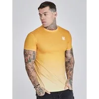 Siksilk T-Shirt SikSilk Herren Orange-Gelb Verlauf T-Shirt