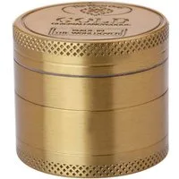 CHAMP HIGH Kräutermühle GRINDER GOLD 40mm Metall 4-tlg. Crusher Sieb Tabak Gewürz Herb 10, Kräuter Mühle