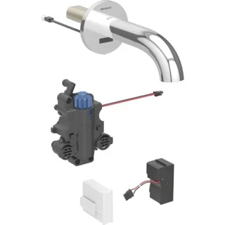 Geberit Piave Waschtisch-Armatur, Wandmontage, Netzbetrieb 116267211