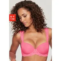 LASCANA Schalen-BH Flora mit wunderschönen Spitzenträgern und edlem Glitzeraccessoire, Dessous