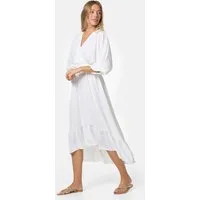 Rayshyne Maxikleid RS32 (Midi Strand Sommerkleid Optik Wickelkleid in Einheitsgröße)