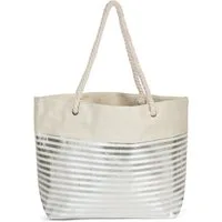 styleBREAKER Strandtasche Strandtasche mit metallic Streifen (1-tlg)