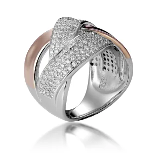 Orphelia Damen-Ring Sterling-Silber 925 – Silber/Rosé ZR-7445