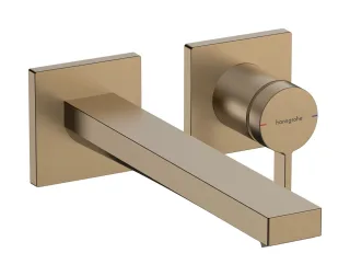 Hansgrohe 2-Loch Waschtischmischer Unterputz Tecturis E F-Set 225 mm Auslauf, brushed bronze, 730511 73051140