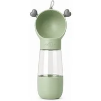 Mate for dogs Trinkflasche 2 in 1 Hundetrinkflasche, 350 ml Wasser, 200 ml Futterbehälter