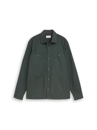 Tom Tailor - Overshirt mit Eingriffstaschen darkest olive - Gr. - XL