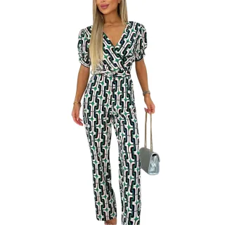 AX Paris - Jumpsuit für Damen, Mit Gürtel (Bunt)