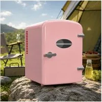 Nettlife Kühlbox 4L Mini Kühlschrank 12V leise Kompakter Tragbarer Klein Kühlschrank, Geeignet für Getränke Kosmetik Essen