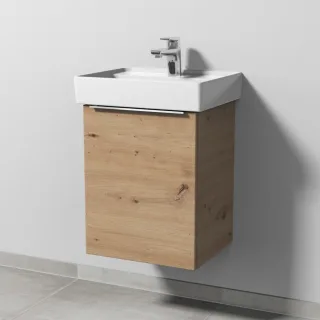 Sanipa 3way Waschtischunterbau zu Villeroy & Boch Collaro Waschtisch mit 1 Tür, Eiche Natural-Touch UM83085