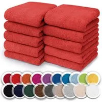 NatureMark Seiftuch 10er-Set Seiftücher 30x30cm 100% Baumwolle, (10-St), Frottier Waschlappen Seiflappen 30 x 30 cm, Rot