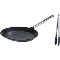 GSW Fischpfanne Gastro Traditionell, Aluminiumguss (Set, 3-tlg), 40x28 cm, incl. Multizange 30 cm, Induktion